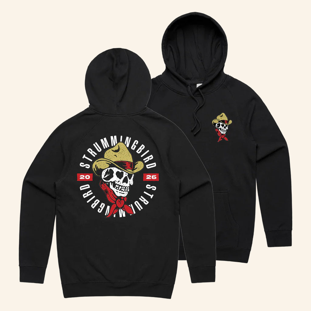 Strummingbird Merch 2026 Skull Cowboy Hoodie Country Festival Hoodie Gifts For Music Lovers - Petshi