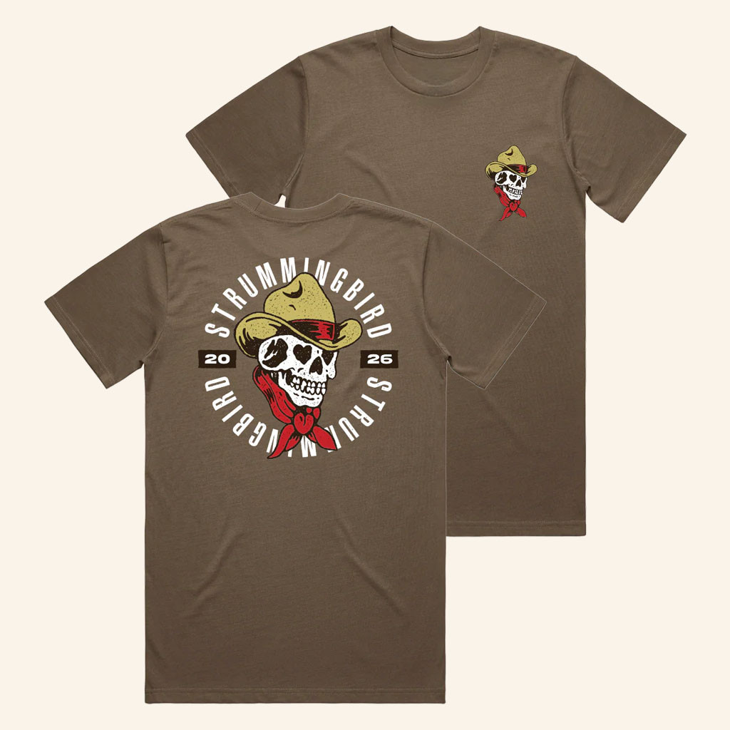 Strummingbird Merch 2026 Skull Cowboy T-Shirt Country Festival Shirt Best Gifts For Music Fans - Petshi