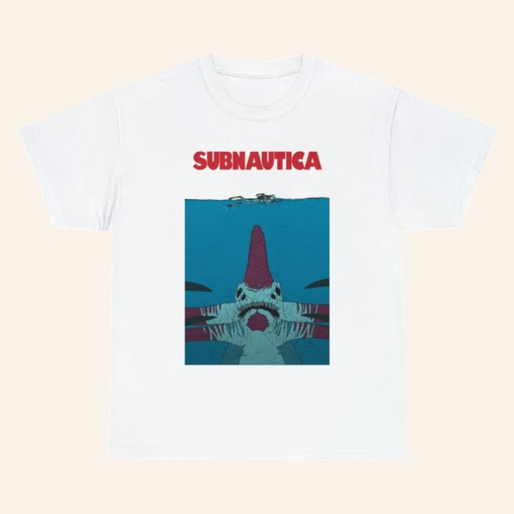 Subnautica Merch 2026 Subnautica Gaming T-Shirt White Indie Video Game Shirt BFF Gifts - Petshi