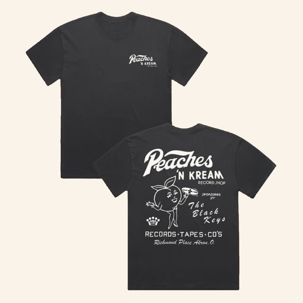 The Black Keys Merch 2026 Peach Record T-Shirt Presents For Rock Music Lovers - Petshi