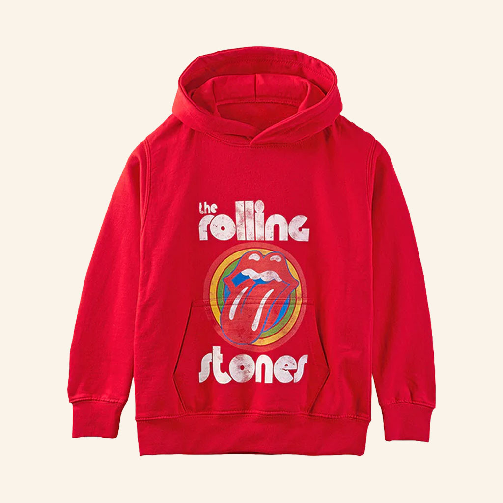 The Rolling Stones Merch Stones Red Retro Hoodie Gifts For Rock Music Lovers - Petshi