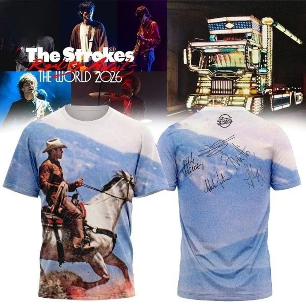The Strokes Reality Awaits Tour 2026 Signature T-Shirt The Strokes Merch Gifts For Rock Lovers - Petshi