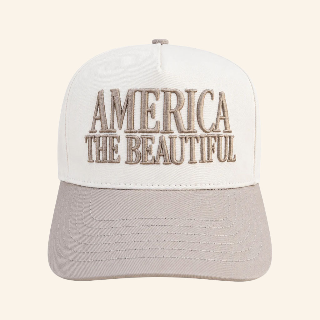 TPUSA Merch 2026 America The Beautiful Hat Embroidered Patriotic Cap Best 4th Of July Gifts - Petshi