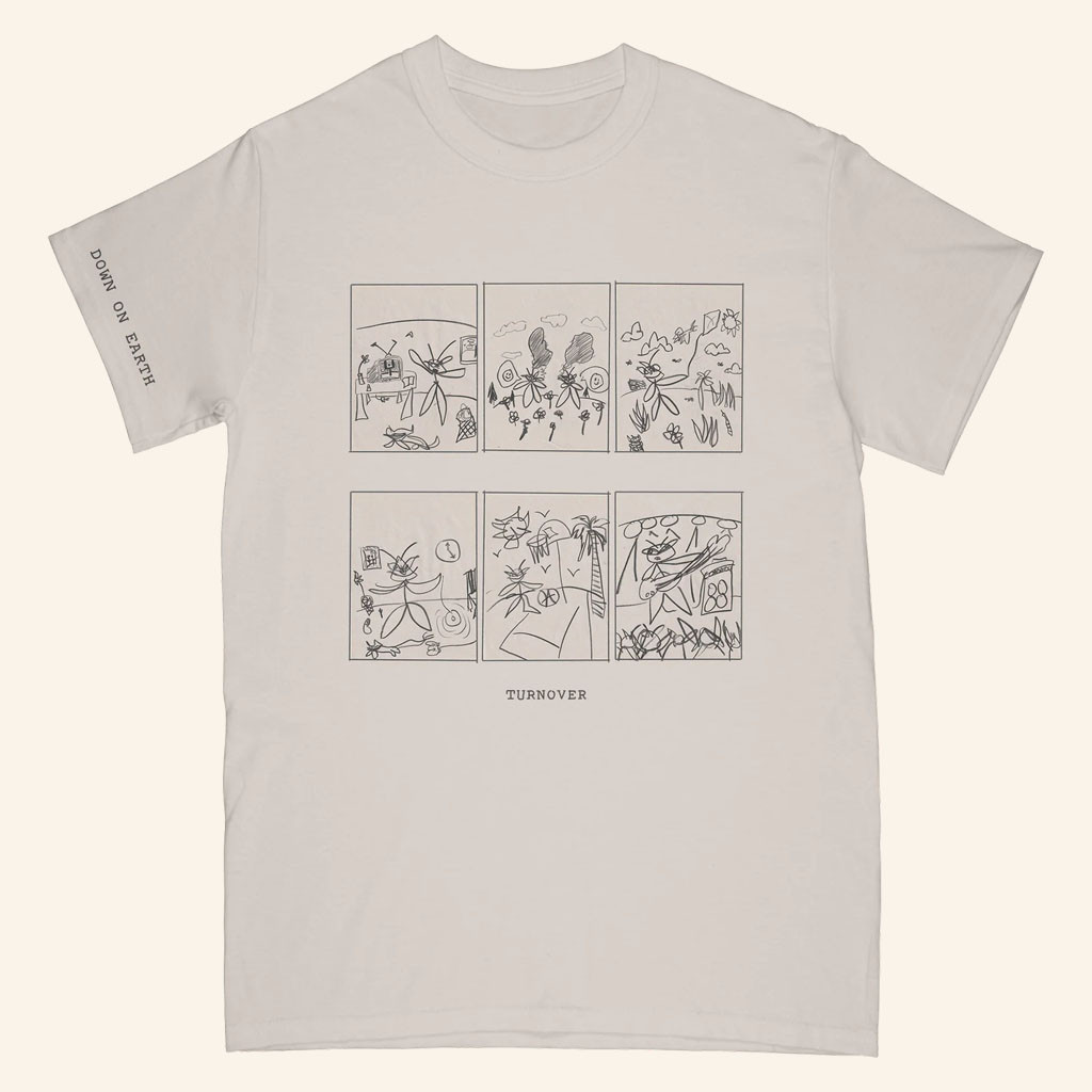 Turnover Merch 2026 Comic Strip T-Shirt Down On Earth Shirt Gifts For Rock Band Lovers - Petshi