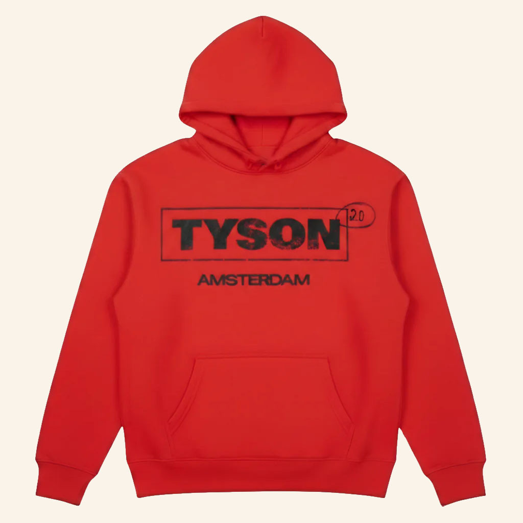 Tyson 20 Merch 2026 Logo Hoodie Red Tyson 20 Amsterdam Hoodie Unique Gifts For Friends - Petshi