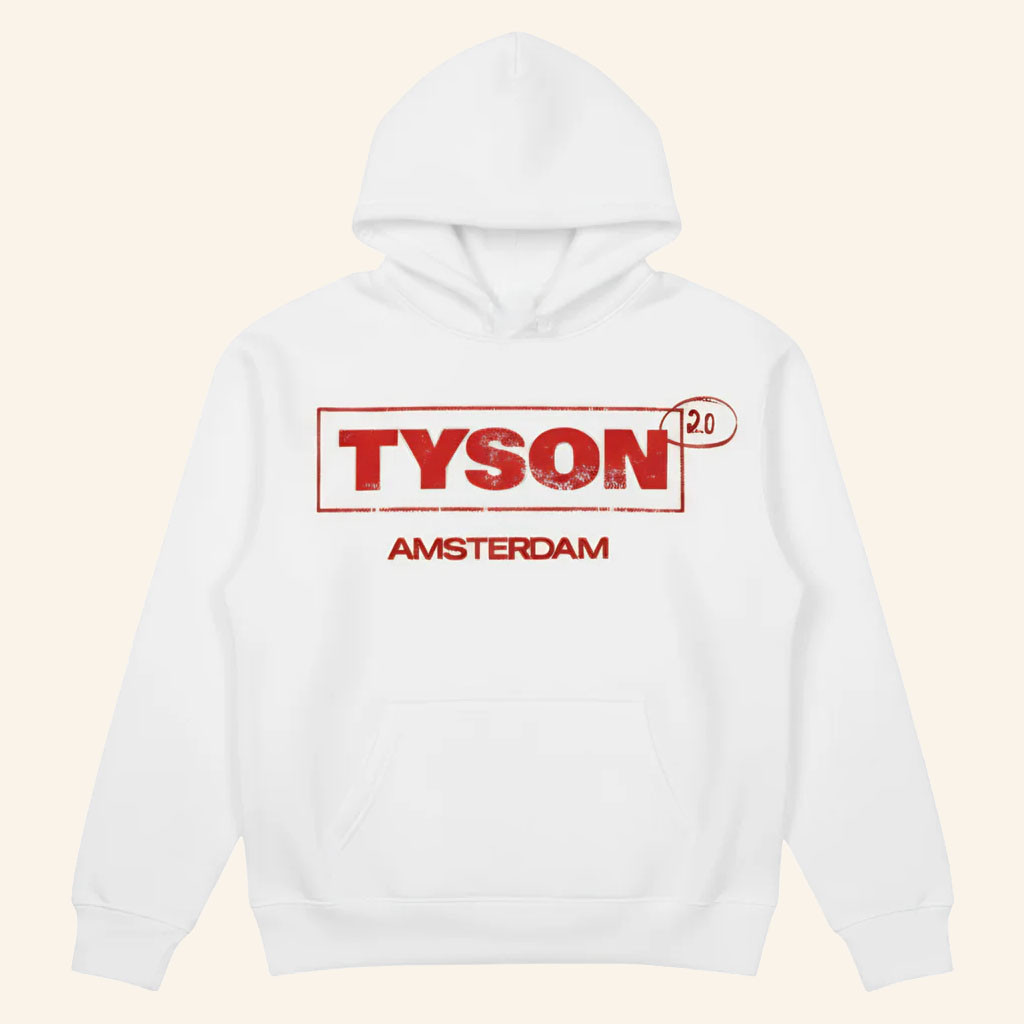 Tyson 20 Merch 2026 Logo Hoodie White Tyson 20 Amsterdam Hoodie Present For Friends - Petshi