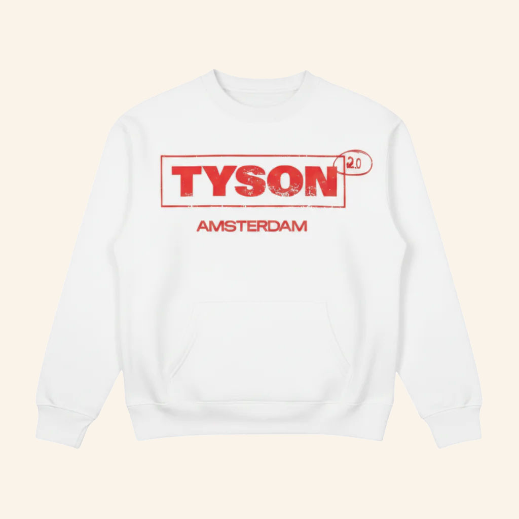 Tyson 20 Merch 2026 Tyson 20 Amsterdam Sweatshirt White Gifts For Men Women - Petshi