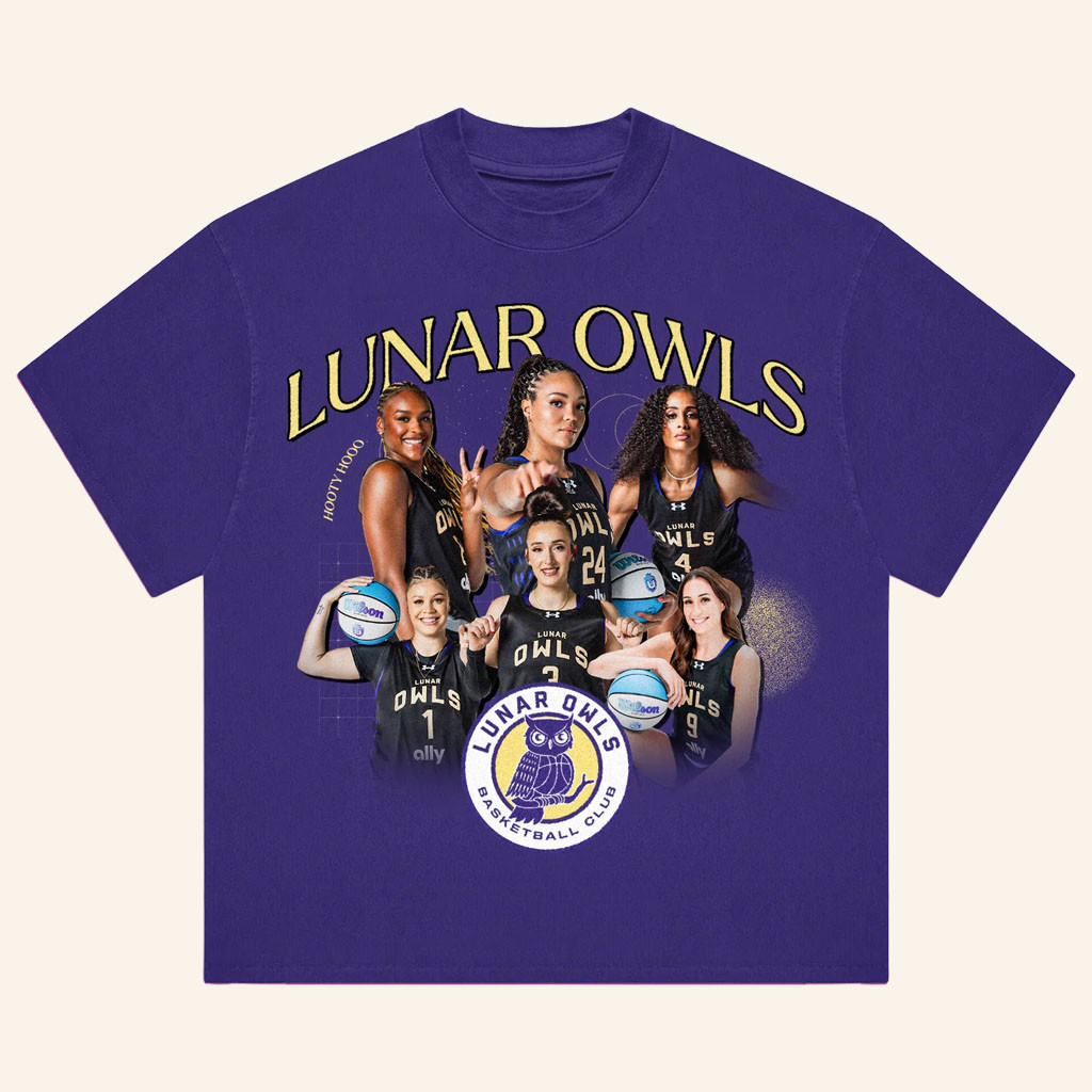 Unrivaled Merch 2026 Lunar Owls Basketball Club Player T-Shirt Basketball Fan Gift Ideas - Petshi