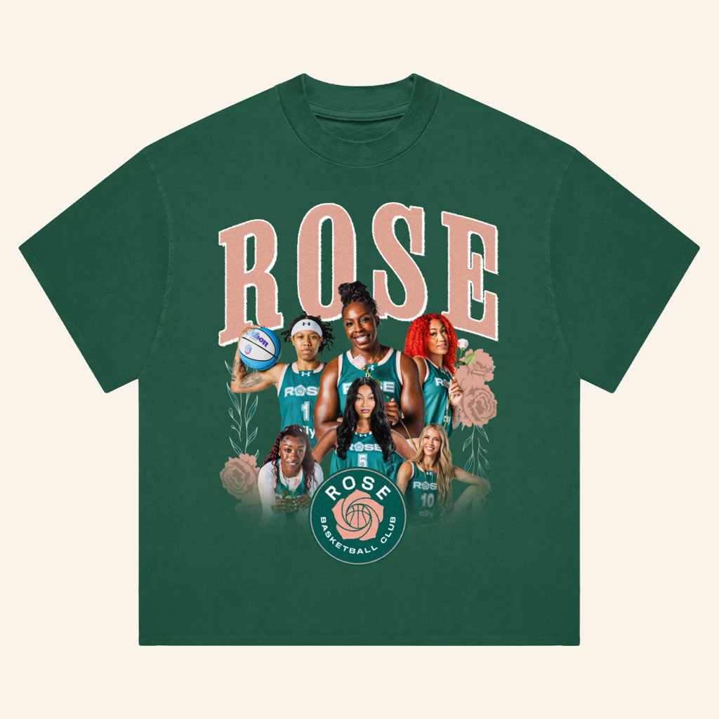 Unrivaled Merch 2026 Rose Basketball Club Player T-Shirt Good Gifts For Basketball Fans - Petshi