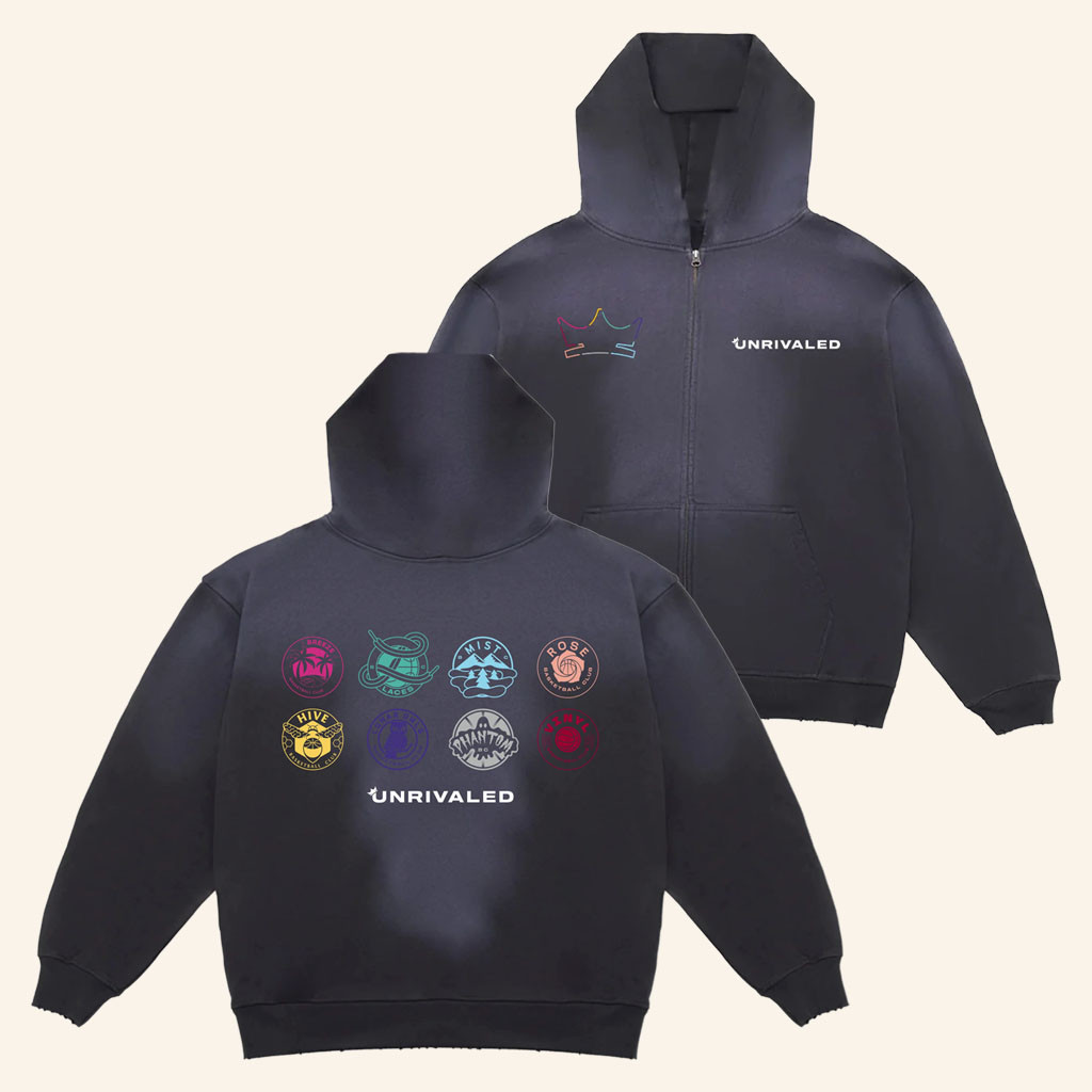 Unrivaled Merch 2026 Unrivaled Crown Zip Hoodie Gifts For The Basketball Enthusiast - Petshi
