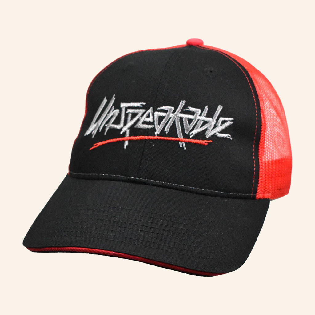 Unspeakable Merch 2026 Unspeakable Red And Black Trucker Hat Embroidered UnspeakableGaming Merch - Petshi