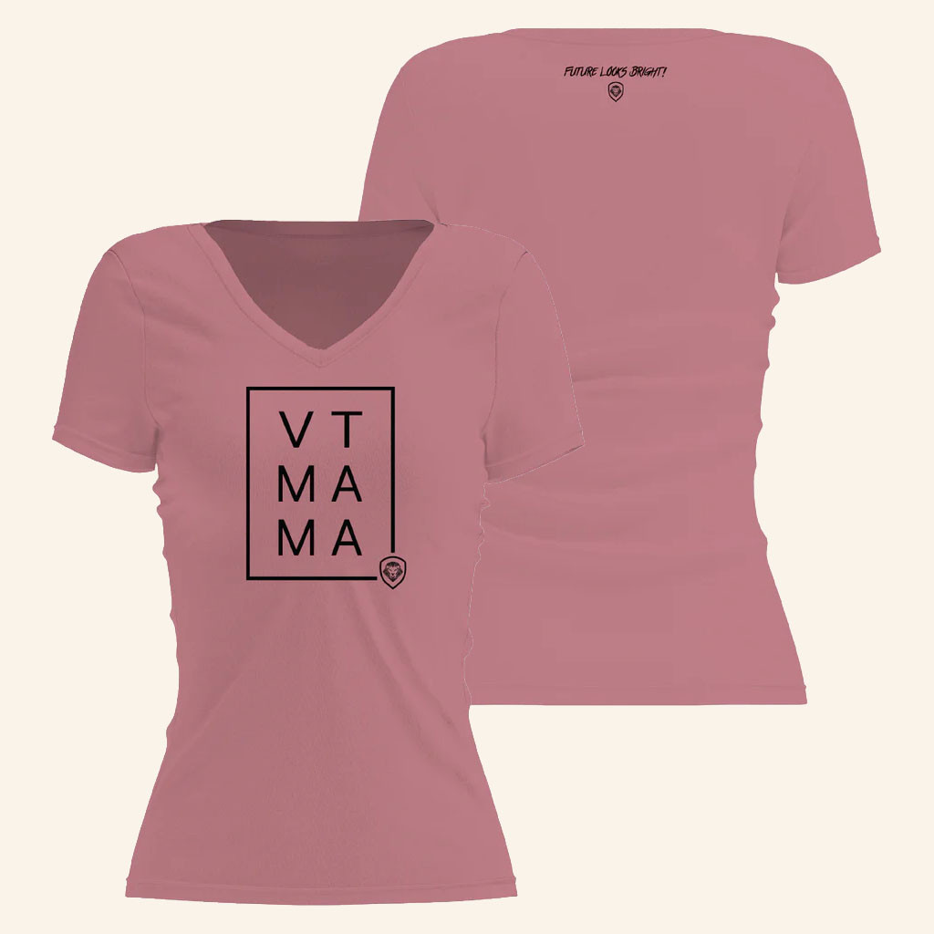 Valuetainment Merch 2026 Future Looks Bright Blush VT Mama V-Neck Shirt Gifts For Her - Petshi