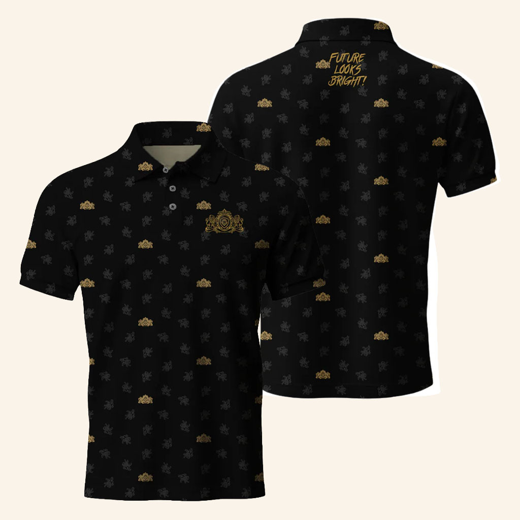 Valuetainment Merch 2026 Future Looks Bright Royal Crest Polo Shirt Top Father's Day Gifts - Petshi