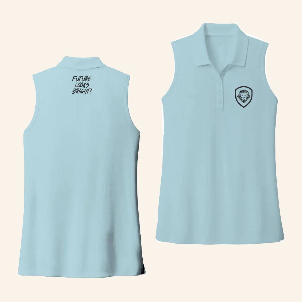 Valuetainment Merch 2026 Future Looks Bright Sleeveless Polo Shirt Best Gifts For Mom - Petshi