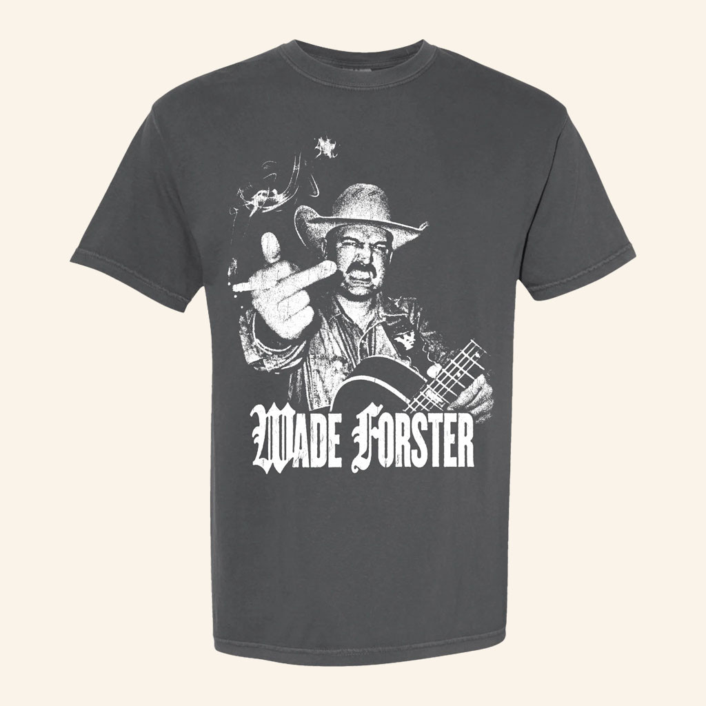 Wade Forster Merch 2026 Wade Forster T-Shirt Middle Finger Shirt Present For Country Music Fans - Petshi