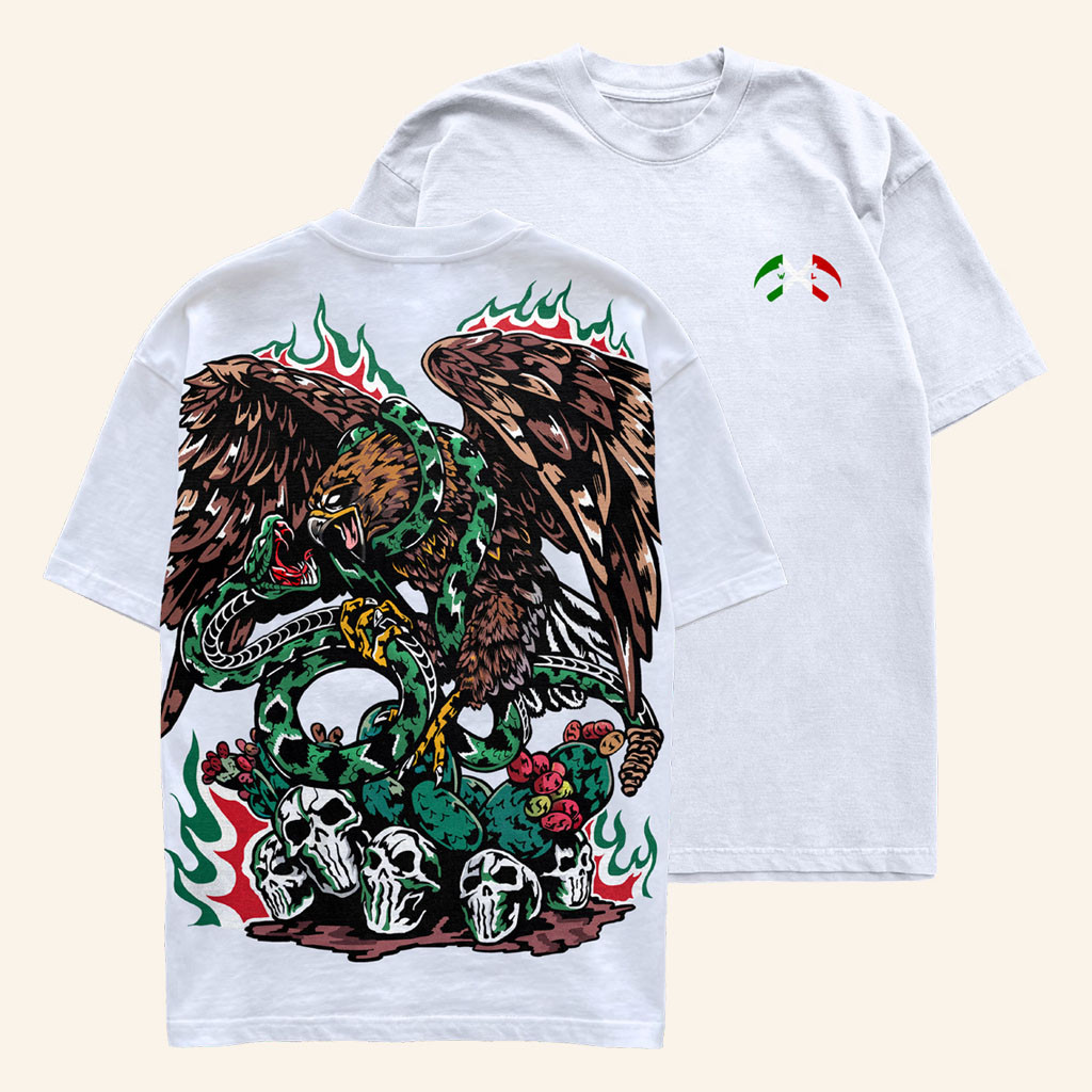 Warren Lotas Merch 2026 Eagle And Snake T-Shirt White Mexico Themed Shirt Gifts For Brothers - Petshi