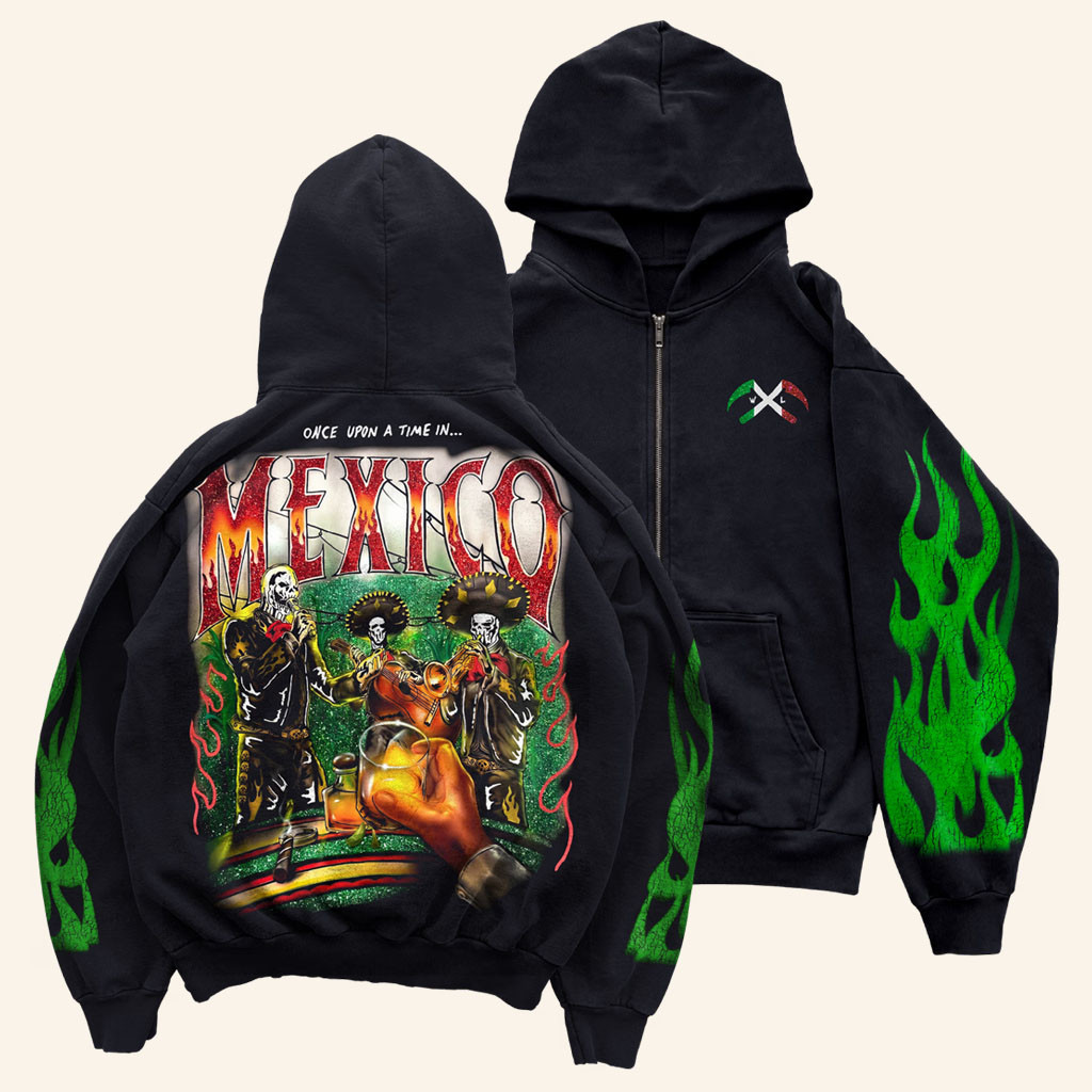 Warren Lotas Merch 2026 Mariachi Bling Zip Hoodie Once Upon A Time In Mexico Hoodie Best Gifts - Petshi