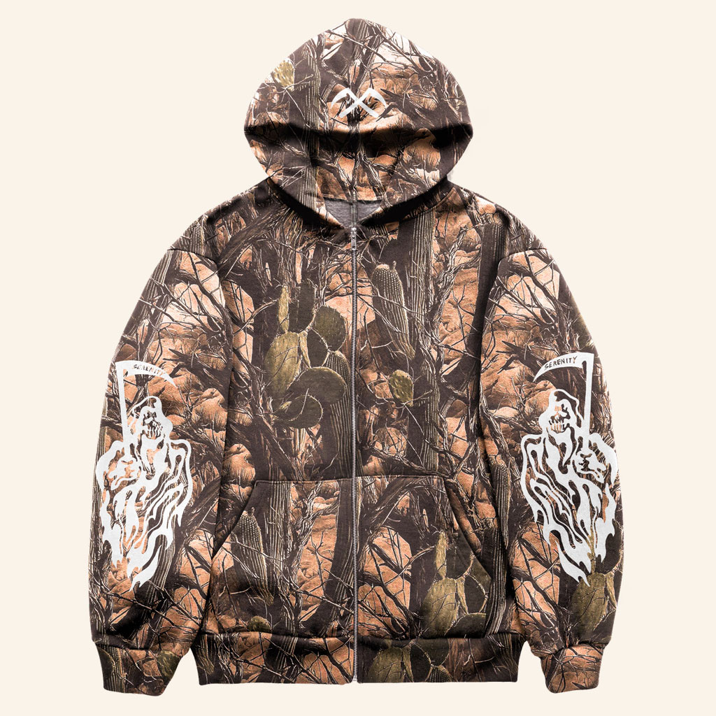 Warren Lotas Merch 2026 Serenity Reaper Zip Hoodie Cactus Camo Best Gifts For BFF - Petshi