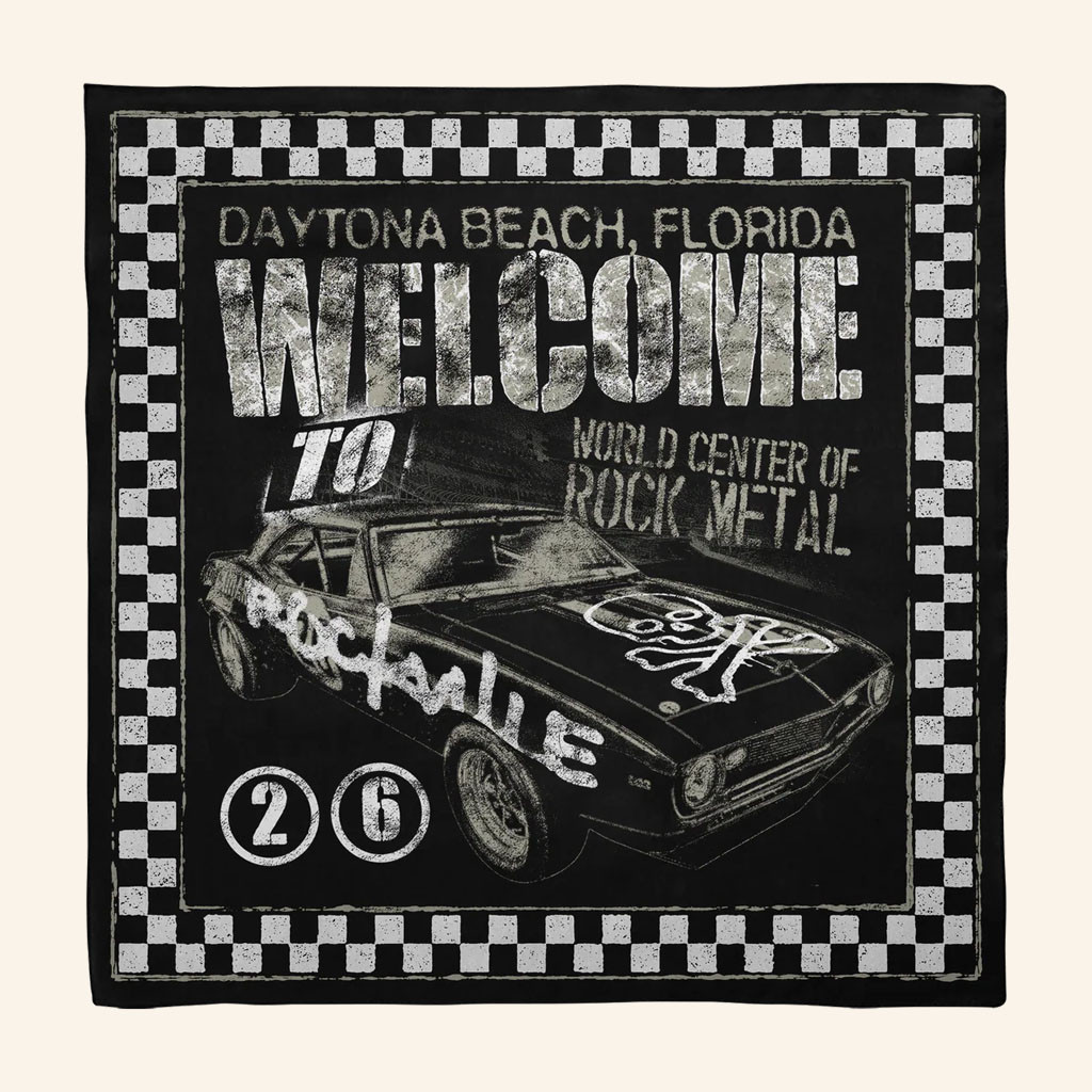 Welcome To Rockville Merch 2026 Demolition Bandana Gifts For Rock Music Lovers - Petshi