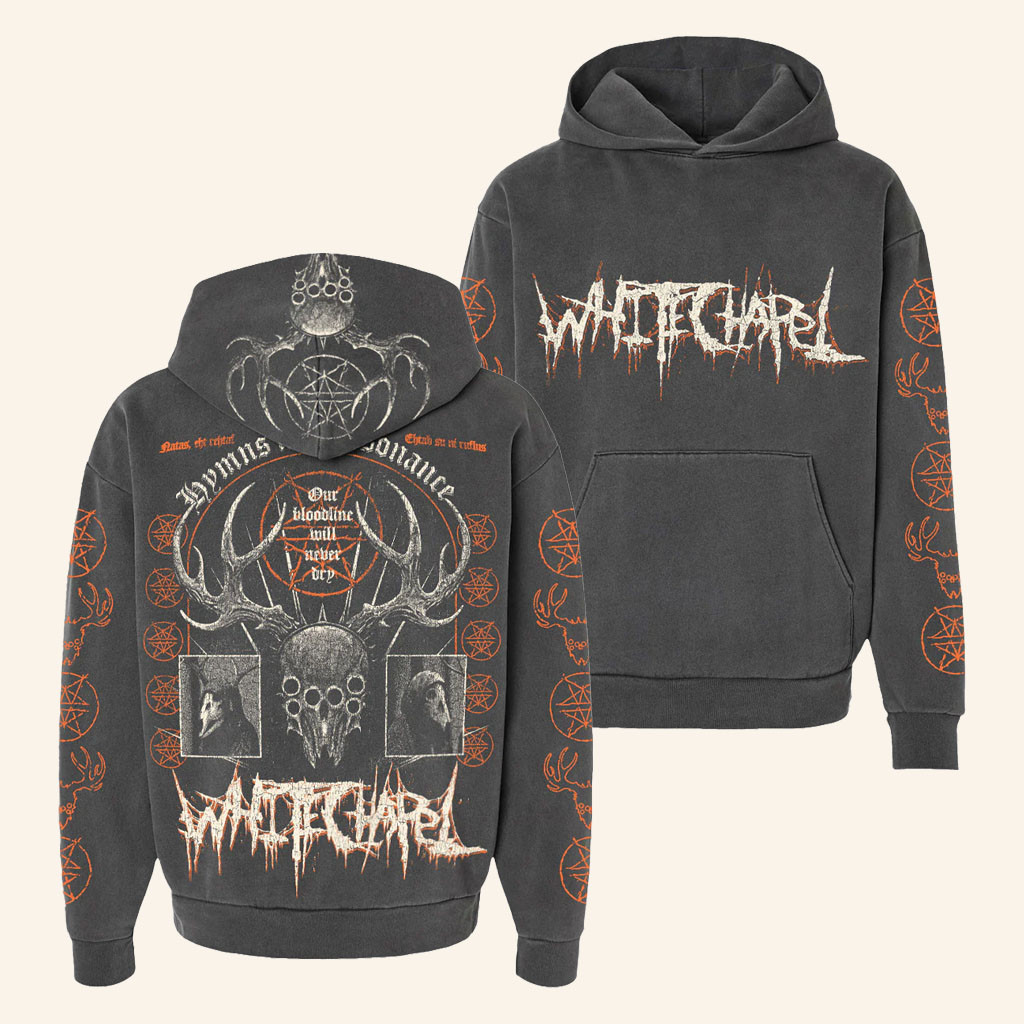 Whitechapel Merch 2026 Bloodlines Wash Hoodie Whitechapel Hoodie Gifts Ideas For Band Fans - Petshi