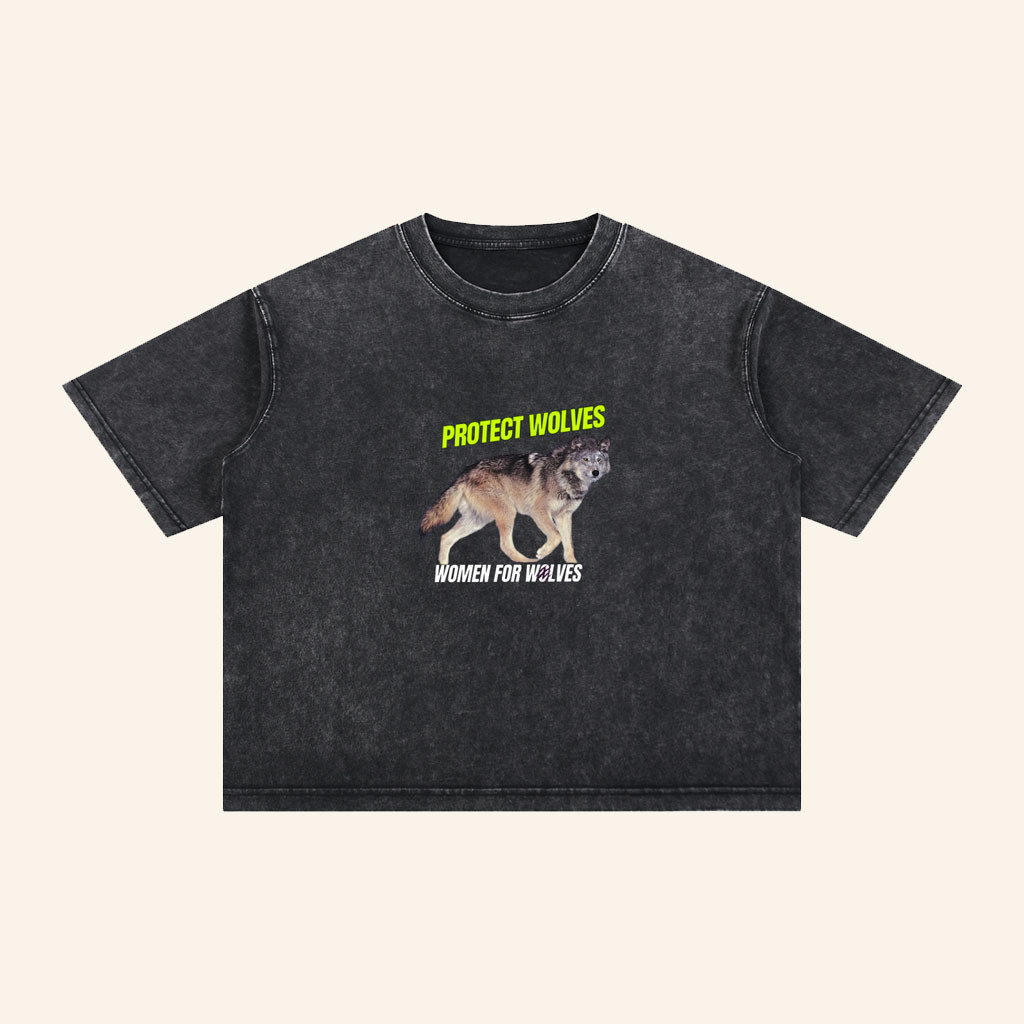 Women For Wolves Merch 2026 Protect Wolves T-Shirt Wolf Lover Gifts For Sisters - Petshi