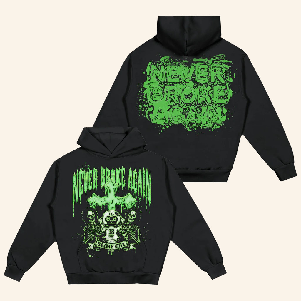 Youngboy NBA Merch 2026 Skeleton Cross Hoodie Never Broke Again Hoodie Gifts For Rapper Fans - Petshi
