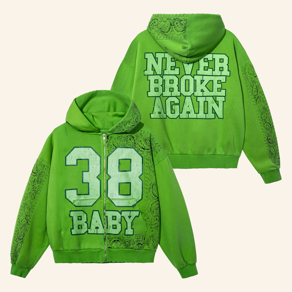 Youngboy NBA Merch 38 Paisley Zip Hoodie 2026 Gifts Ideas For Rapper Fans - Petshi