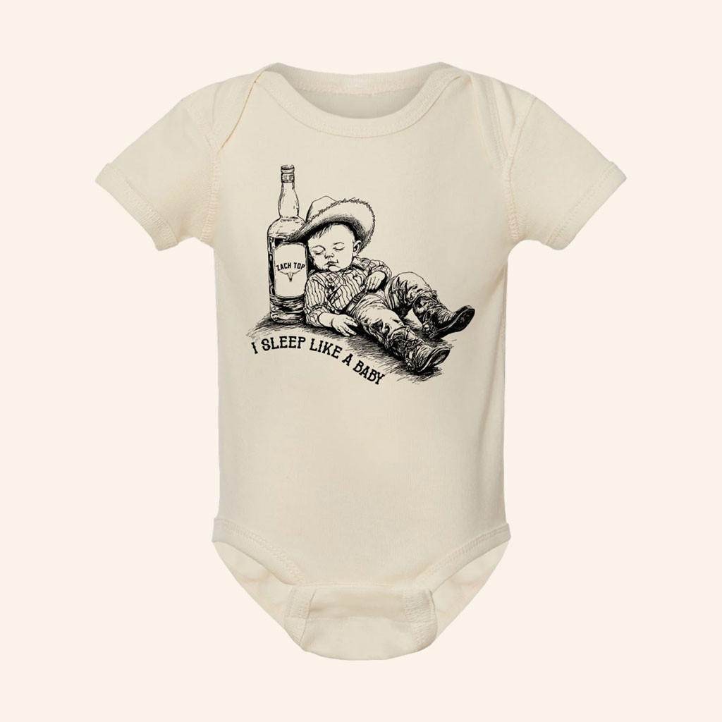 Zach Top Merch 2026 I Sleep Like A Baby Onesie Present For Country Music Fans - Petshi